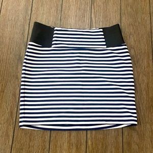 Charlotte Russe Navy and White Striped Skirt